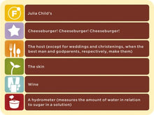 Load image into Gallery viewer, Foodie Fight: A Trivia Game With Gameboard and Cards
