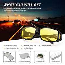 Load image into Gallery viewer, Night Driving Glasses Fit Over Glasses, HD Polarized Anti Glare Wrap Around Night Vision Glasses for Men &amp; Women
