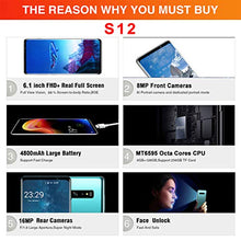 Load image into Gallery viewer, Mobile Phone, S12 Android 9.1, 6.1-inch Water Drop Full Screen, Unlocked 5G Smartphone SIM Free Calls, 4800mAh Large Battery Fast Charging, 8MP+16MP Dual Camera, 6GB+128GB, Fingerprint, Face ID
