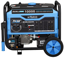 Load image into Gallery viewer, Pulsar PG10000B16 Portable Dual Fuel Generator-8000 Rated 10000 Peak Watts-Gas &amp; LPG Electric Start-Switch-&amp;-Go Build in, RV Ready-CARB Compliant, 10, 000W, Black
