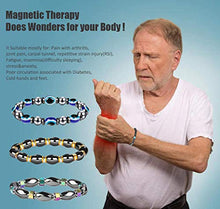 Load image into Gallery viewer, Subiceto 8 Pieces Magnetic Hematite Bracelets for Men Women 8mm Tiger Eye Stone Beads Elastic Bracelet Set Natural Stone Bracelet Bangle
