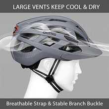 Load image into Gallery viewer, GROTTICO Adult-Men-Women Bike Helmet with Light - CPSC Certified for Mountain Road Bicycle Helmet with Replacement Pads &amp; Detachable Visor
