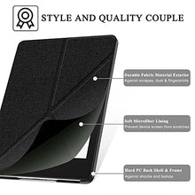 Load image into Gallery viewer, Soke Case for Kindle Paperwhite (11th Generation-2021 Release Only), Premium Fabric Cover with Auto Wake/Sleep &amp; Multi-Viewing Angles for 6.8" Kindle Paperwhite &amp; Signature Edition E-Reader, Black
