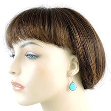 Load image into Gallery viewer, Turquoise Earrings Sterling Silver 925 Genuine Turquoise Jewelry (Select style) (Teardrop Dangles)
