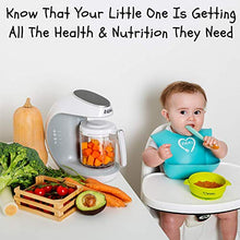 Load image into Gallery viewer, EVLA'S Baby Food Maker, Food Processor Blender Grinder Steamer and Baby Food Storage Glass Jars for Healthy,Homemade Food with 6 Reusable Pouches
