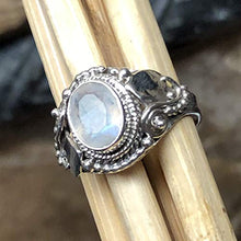 Load image into Gallery viewer, Natural Moonstone 925 Solid Sterling Silver Engagement Ring Size 6, 7.75, 8
