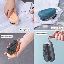 Load image into Gallery viewer, 3 Pack Scrub Brush,Soft &amp; Stiff Bristles Brush,Dish Washing Brushes,Non-Slip Good Grip Laundry Scrubber for Kitchen Sink Carpet Tile Floor Bathroom Shoes Clothes Scrubbing and Cleaning-Blue/Gray/Pink
