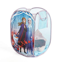 Load image into Gallery viewer, Idea Nuova Frozen 2 Pop Up Hamper Featuring Anna &amp; Elsa, with Durable Carry Handles, 21" H x 13.5" W X 13.5" L
