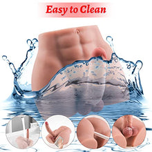 Load image into Gallery viewer, Torso Male Sex Doll with Flexible Dildo Realistic Sex Huge Cock, Men Sex Dolls for Women Tight Anal Hole 8.5 in Cock for Female Masturbation, Unisex Masturbator Sex Toy for Men Women Gay Couple 17LB
