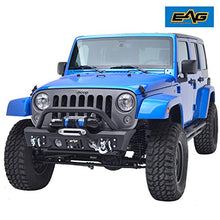 Load image into Gallery viewer, EAG Front Bumper Stubby with Fog Light Hole and Winch Plate Fit for 07-18 Wrangler JK Offroad
