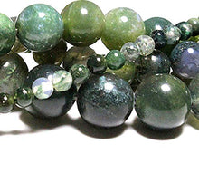 Load image into Gallery viewer, Natural Stone Beads, Moss Grass Agate Natural Stone Round Loose Green Beads for Jewelry Making 4/6/8/10/12 MM DIY Bracelet,12mm About 30pcs
