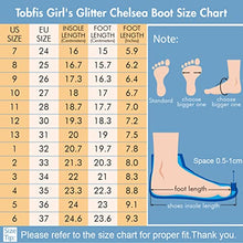 Load image into Gallery viewer, Tobfis Girl's Fashion Glitter Chelsea Boot Ankle Boots,Black PU,5 M US Big Kid
