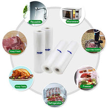 Load image into Gallery viewer, KitchenBoss Vacuum Sealer Rolls Bag, 6 Pack 8"x16.5' and 11"x16.5' Food Saver Bag Rolls with Cutter Box,Sous Vide Roll Bag(100 feet) Works with FoodSaver Sealers
