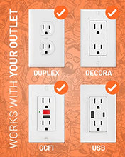 Load image into Gallery viewer, ECHOGEAR On-Wall Surge Protector with 6 Pivoting AC Outlets &amp; 1080 Joules of Surge Protection - Low Profile Design Installs Over Existing Outlets to Protect Your Gear (White)
