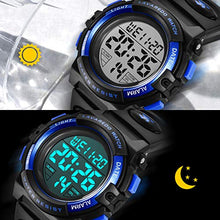 Load image into Gallery viewer, Kids Watch,Boys Watch for 6-15 Year Old Boys,Digital Sport Outdoor Multifunctional Chronograph LED 50 M Waterproof Alarm Calendar Analog Watch for Children with Silicone Band
