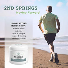 Load image into Gallery viewer, 2nd Springs Restore Pain Relief Cream [3oz] with Arnica Montana, Menthol, MSM, Tea Tree Oil, Ilex. Inflammation Relief Formula for Arthritis, Neck, Joints, Low Back Pain, Plantar Fasciitis
