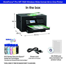 Load image into Gallery viewer, Epson Workforce Pro WF-7820 Wireless All-in-One Wide-Format Printer with Auto 2-Sided Print up to 13" x 19", Copy, Scan and Fax, 50-Page ADF, 250-sheet Paper Capacity, 4.3" Screen, Works with Alexa
