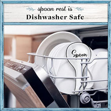 Load image into Gallery viewer, Home Acre Designs Spoon Rest For Kitchen Counter &amp; Stove Top - White Ceramic Spoon Holder for Cooking &amp; Counter Protection - Essential Kitchen Gadgets - White Farmhouse
