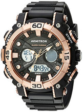 Load image into Gallery viewer, Armitron Sport Men's 20/5108BRG Analog-Digital Chronograph Rose Gold-Tone and Black Resin Strap Watch
