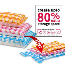 Load image into Gallery viewer, Storage Master 16 Vacuum Storage Bags, Space Saver Bags, 16-Pack (4 Jumbo, 4 Large, 4 Medium, 4 Roll-Up) with Hand Pump (16-Combo)

