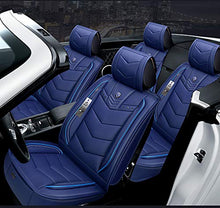 Load image into Gallery viewer, OUTOS Luxury Leather ZFL Auto Car Seat Covers 5 Seats Full Set Universal Fit (Blue)
