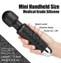 Load image into Gallery viewer, Powerful Viberate Massager with 20 Vibration Modes, Whisper Quiet, Waterproof, Handheld, Cordless for Neck Shoulder Back Body Massage, Sports Recovery &amp; Muscle Aches (Black Smoke)
