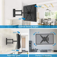Load image into Gallery viewer, PERLESMITH TV Wall Mount for Most 26-55 Inch Flat Curved TVs with Swivels, Tilts &amp; Extends 19.5 Inch - Wall Mount TV Bracket VESA 400x400 Fits LED, LCD, OLED, 4K TVs Up to 88 lbs
