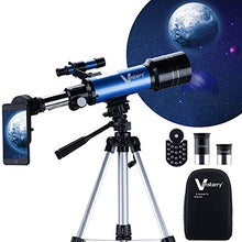 Load image into Gallery viewer, Vanstarry Telescopes for Kids, Travel Kids Telescope, 70mm Aperture 400mm AZ Mount Astronomical Refractor Telescopes for Adults Astronomy Beginners, Portable Travel Telescopes with Carry Bag
