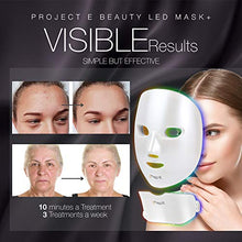 Load image into Gallery viewer, Project E Beauty Photon Skin Rejuvenation Face &amp; Neck Mask | Wireless LED Photon Red Blue Green Therapy 7 Color Light Treatment Anti Aging Spot Removal Wrinkles Whitening Facial Skin Care Mask

