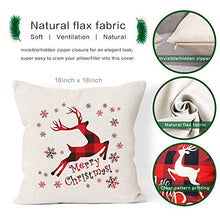 Load image into Gallery viewer, Bieyaaso Christmas Pillow Covers 18x18 Set of 4 for Home Decor Christmas Buffalo Plaid Retro Truck Throw Pillow Cases Cushion Decor Winter Holiday Christmas Farmhouse Decor Pillows Throw Pillow Cover
