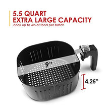 Load image into Gallery viewer, Elite Gourmet Oil-Less Healthy Cooker, Timer &amp; Temperature Controls, PFOA/PTFE Free, 5.5 Quart, black
