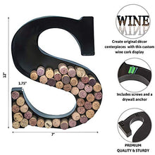 Load image into Gallery viewer, Made Easy Kit Metal Letter Wine Cork Keepsake Saver &amp; Holder Monogram w/Free Wall Mount Kit A-Z (Letter L, Large)

