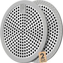 Load image into Gallery viewer, qAp quality art Practical Shower Drain Hair Catcher / Bathtub Drain Cover/Drain Protector/Stainless Steel+Silicone/for Bathroom &amp; Kitchen (2pack/4.5inch/Grey+Grey)

