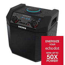 Load image into Gallery viewer, ION 50W Outdoor Echo Dot Speaker Dock/Portable Alexa Accessory With Bluetooth Connectivity and 50 Hour Rechargeable Battery, Tailgater Smart

