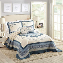 Load image into Gallery viewer, Modern Heirloom Collection Charlotte Bedspread, King, Blue
