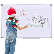 Load image into Gallery viewer, 48 x 36 Inch Large Magnetic Dry Erase Board with Pen Tray| Wall-Mounted Aluminum Portable Message Presentation White Board for Kids, Students &amp; Teachers
