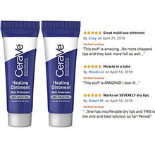 Load image into Gallery viewer, CeraVe Healing Ointment | 2 Pack (0.35 Ounce Each) | Cracked Skin Repair Skin Protectant with Petrolatum Ceramides | Lanolin &amp; Fragrance Free
