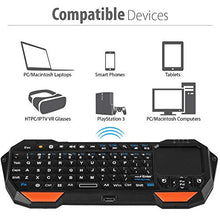 Load image into Gallery viewer, Fosmon Mini Bluetooth Keyboard (QWERTY Keypad), Wireless Portable Lightweight with built-in Touchpad, works with Apple TV, PS4, Smartphones and more
