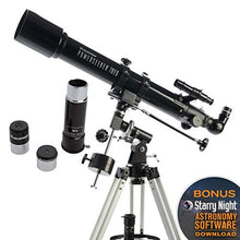 Load image into Gallery viewer, Celestron - PowerSeeker 70EQ Telescope - Manual German Equatorial Telescope for Beginners - Compact and Portable - BONUS Astronomy Software Package - 70mm Aperture
