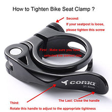 Load image into Gallery viewer, corki Quick Release Bicycle Seatpost Clamp Sandblasting Anodised Aluminum Alloy 34.9MM Red KC89

