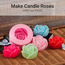 Load image into Gallery viewer, DIY Soy Candle Making Kit for Adults with Big Glass Candle Jars - Candle Making Supplies - Candle Rose Mold - Wicks - Soy Wax Flakes Candle Making Kits - Full Beginners Set
