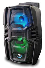 Load image into Gallery viewer, Portable Dual 6.5" Tailgate Bluetooth Speaker with WaveSync Flashing 7-Color LED Lights Rechargeable Up to 5 Hours Play Time
