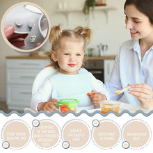 Load image into Gallery viewer, Jocate 5oz Borosilicate Glass Baby Food Storage Jars with Leakproof Lids | Glass Baby Food Jars | Baby Food Containers Glass | Baby Containers Freezer, Dishwasher, Oven &amp; Microwave Safe
