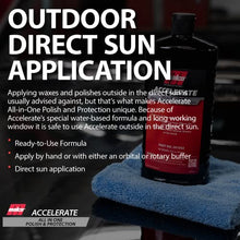 Load image into Gallery viewer, Malco Accelerate All-in-One Polish &amp; Protection - One-Step Car Polishing Compound Designed to Remove Light to Medium Paint Defects/Deep Glossy Finish with 90-Day Protection (261032)
