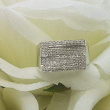 Load image into Gallery viewer, Dazzlingrock Collection 0.50 Carat (ctw) Sterling Silver Round Diamond Men's Micro Pave Wedding Band 1/2 CT, Size 10
