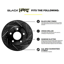 Load image into Gallery viewer, Hart Brakes Rear Brake Rotors Black Drilled Slotted Ceramic Pads Compatible For 2002-2020 Nissan Altima, Juke, Maxima, Sentra, Renault Safrane
