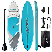 Load image into Gallery viewer, EGGORY Inflatable Stand Up Paddle Board,10'6"x 32"x 6" | SUP Surfboard with Premium SUP Accessories &amp; Backpack, Adj Paddle, Pump, Leash, Valve Adjuster | Youth &amp; Adult Surfing Boat, White
