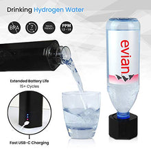 Load image into Gallery viewer, Le Angelique 2021 HYdra - Hydrogen Rich Water Bottle Generator + Gas Inhaler | 1.6 PPM Max Concentration Molecular H2 Maker Machine | PEM Membrane &amp; SPE Technology Ionizer | USB Recharge (Black)
