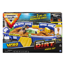 Load image into Gallery viewer, Monster Jam, Monster Dirt Arena 24-Inch Playset with 2lbs of Monster Dirt and Exclusive 1:64 Scale Die-Cast Monster Jam Truck
