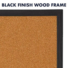 Load image into Gallery viewer, Quartet Cork Board Bulletin Board, 2' x 3' Framed Corkboard, Black Frame, Decorative Hanging Pin Board, Perfect for Home Office Decor, Home School Message Board or Vision Board (MWDB2436-BK)
